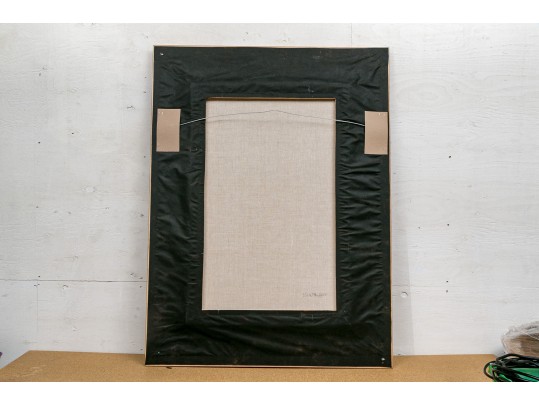 Signed Large Scale Oil On Canvas, The Music Lesson