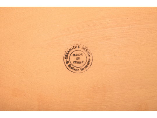 Group Of Three Colorful Italian Glazed Ceramic Pieces