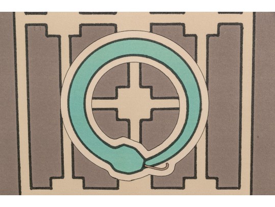 Framed 1978 Art Poster For A Law Office, Oakland CA