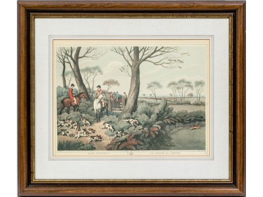 Framed Color Print, Hare Hunting