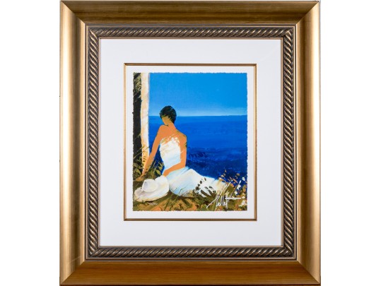 Emile Bellet (France, B.1944) Giclee On Paper, Beauty By The Sea