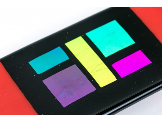 Two Designer Glass And Metal Colorful Wall Mount Decorations