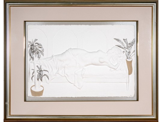 Signed Ltd Ed. Embossed Paper Artwork, Female Nude