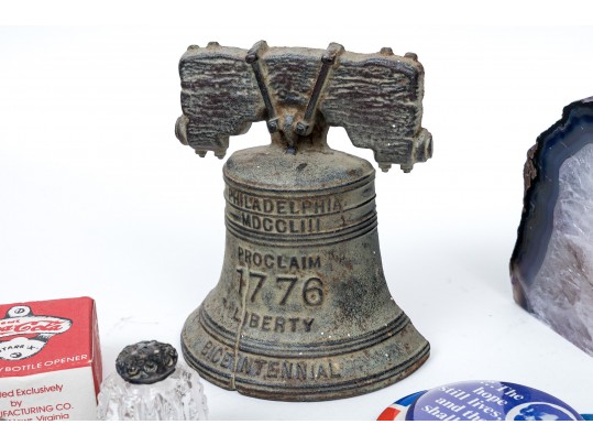 Large Group Lot Of Miscellaneous Table Top And Other Items With US Campaign Buttons And Golf Balls