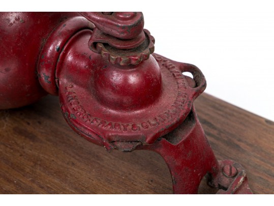 Collection Of Antique Wooden Shoe Maker's Molds And An Antique Coffee Grinder