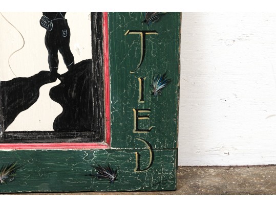 Painted Advertising Sign For Fly Fishing