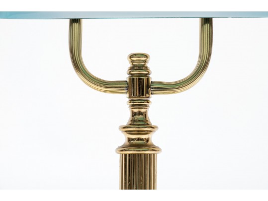 Vintage Banker's Lamp With Green Shade