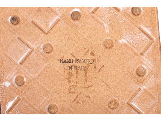 Group Of Three Colorful Italian Glazed Ceramic Pieces