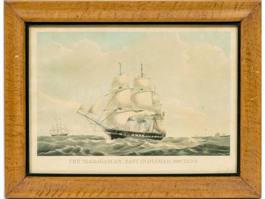 Set Of Three Framed Color Nautical Prints, Clipper Ships