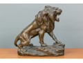 Vintage Cast Brass Lion Figure