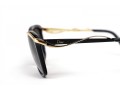 Prescription Dior Black Acrylic And Gold Metallic Sunglasses, Charcoal Lenses
