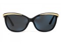 Prescription Dior Black Acrylic And Gold Metallic Sunglasses, Charcoal Lenses