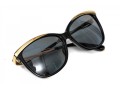 Prescription Dior Black Acrylic And Gold Metallic Sunglasses, Charcoal Lenses