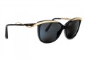 Prescription Dior Black Acrylic And Gold Metallic Sunglasses, Charcoal Lenses