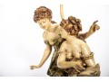 Antique Enameled Sculpture After Moreau Once Electrified