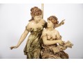 Antique Enameled Sculpture After Moreau Once Electrified