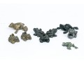 Collection Of Seven Metal Frog Figures