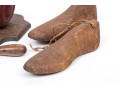 Collection Of Antique Wooden Shoe Maker's Molds And An Antique Coffee Grinder