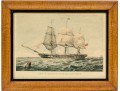 Set Of Three Framed Color Nautical Prints, Clipper Ships
