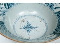 Two Chinese Blue And White Ring Base Porcelain Bowls 