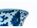Two Chinese Blue And White Ring Base Porcelain Bowls 