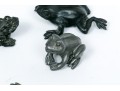 Collection Of Seven Metal Frog Figures