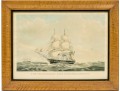Set Of Three Framed Color Nautical Prints, Clipper Ships