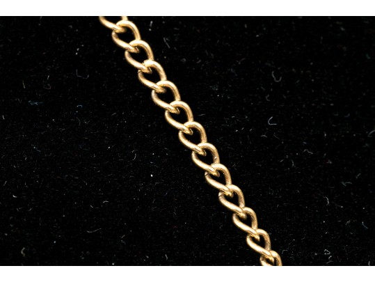 Chanel Retro Vintage Costume Logo Pendant, With Chanel Costume Chain, Circa 1974-1982