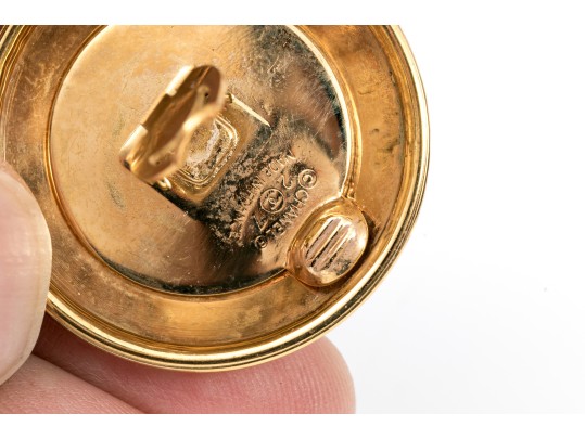 Chanel Charming Floral Button Clip Back Earrings