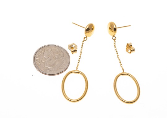 Chic 14K Drop Style Earrings