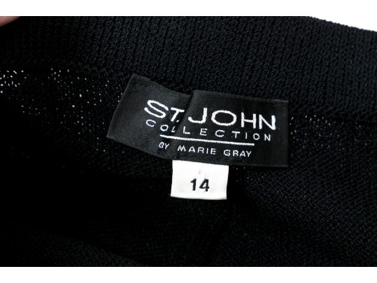 St. John Classic Black Knit Pants, Size 14