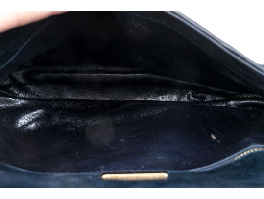 Bottega Veneta Classic Navy Woven Leather Shoulder Bag