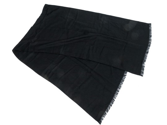 Loro Piana Classic Black Cashmere And Silk Scarf