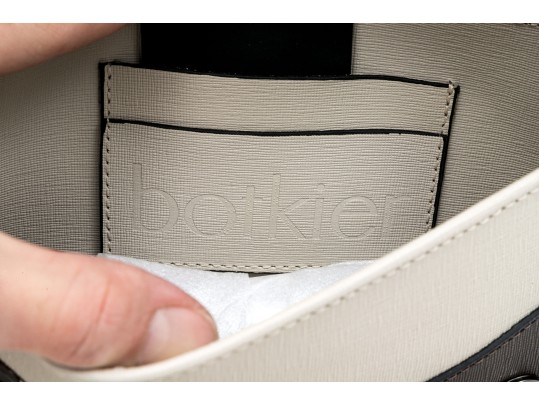 Botkir Fabulous Contemporary Brown Saffiano Leather Shoulder Bag, NWT