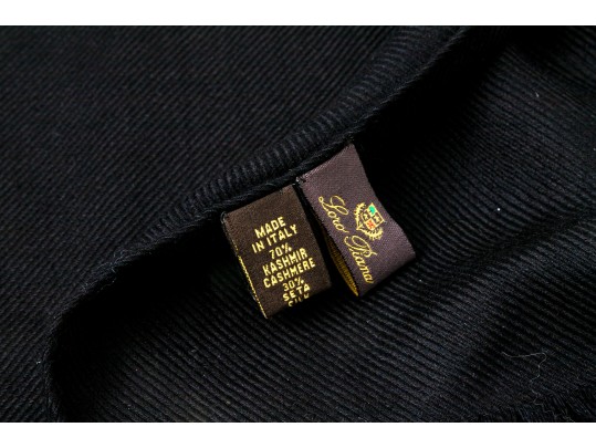 Loro Piana Classic Black Cashmere And Silk Scarf