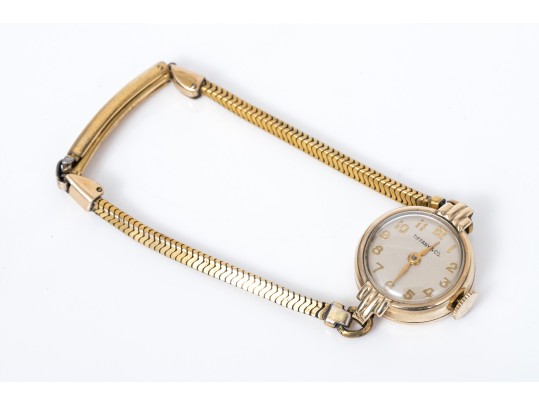 Tiffany & Co. 14k Yellow Gold Vintage Mechanical Watch, Gold Filled Bracelet