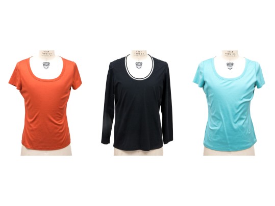 Lafayette 148 Lot Of Three Short And Long Sleeve Tee Shirts, One NWT, Retails $178 Each