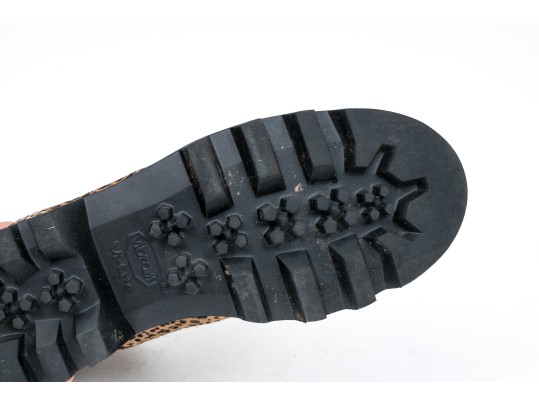 Montelliana 1965 Stunning Leopard Print Claudine Work Boot, Size 39.5, $810 Retail, With Box