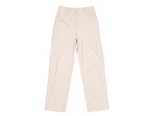St. John Sport Fun Four Pocket Tan Cotton Pants, Size 10