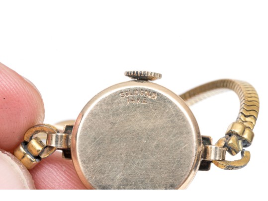 Tiffany & Co. 14k Yellow Gold Vintage Mechanical Watch, Gold Filled Bracelet