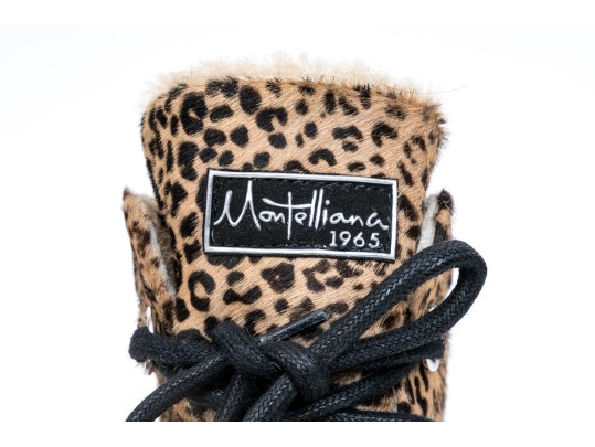 Montelliana 1965 Stunning Leopard Print Claudine Work Boot, Size 39.5, $810 Retail, With Box