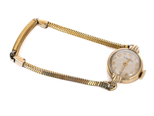 Tiffany & Co. 14k Yellow Gold Vintage Mechanical Watch, Gold Filled Bracelet