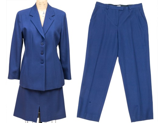 Armani Collezioni, Mitchells Of Westport Blue Purple Blazer, Pants And Skirt Set, Size 14