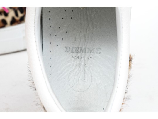 Diemme Fun Leopard Print Pony Hair Sneakers, Size 39.5, Retail $335, Boxed