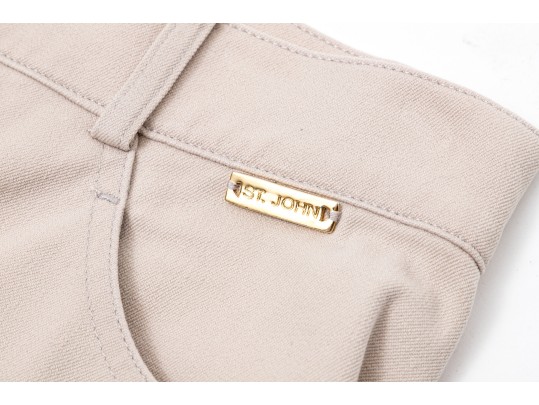 St. John Sport Fun Four Pocket Tan Cotton Pants, Size 10