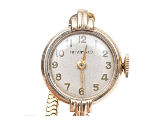 Tiffany & Co. 14k Yellow Gold Vintage Mechanical Watch, Gold Filled Bracelet