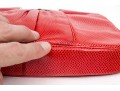 Judith Leiber Stunning Red Pleated Lizard Bejeweled Clutch/shoulder Bag