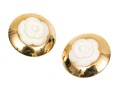 Chanel Charming Floral Button Clip Back Earrings