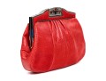 Judith Leiber Stunning Red Pleated Lizard Bejeweled Clutch/shoulder Bag