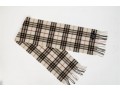 Burberry Stylish Plaid Cashmere Fringed Scarf